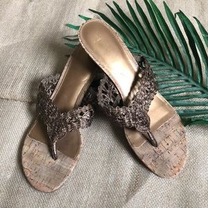 Kelly & Katie Bronze Braided wedge sandal